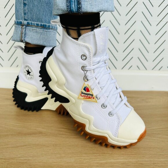 ⭐Rare Converse Run Star Motion CX Platform Women Chunky Shoes 8.5 White 171546C⭐ - Picture 3 of 12